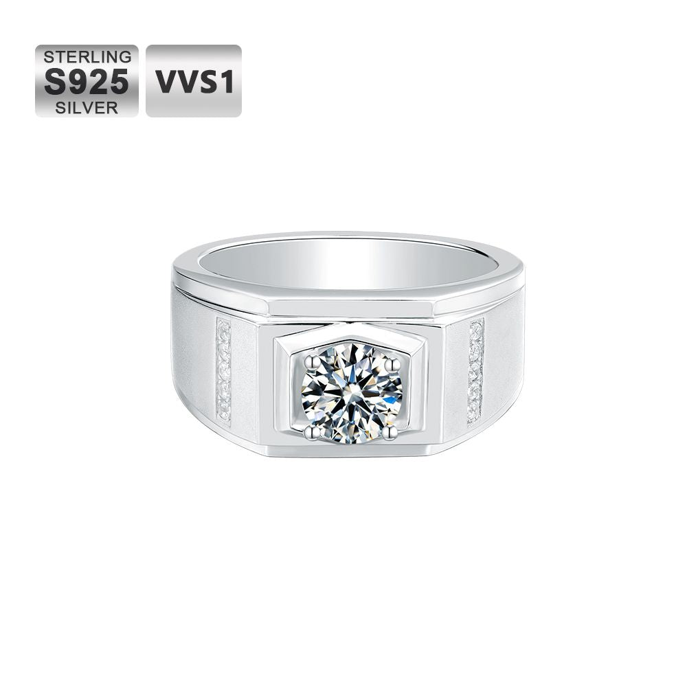 Men's 1ct VVS1 Moissanite Ring