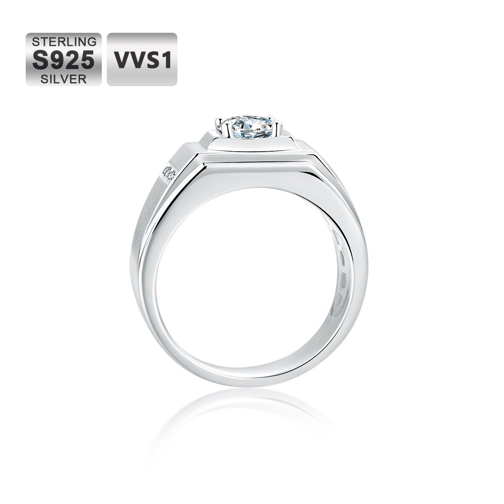 Men's 1ct VVS1 Moissanite Ring