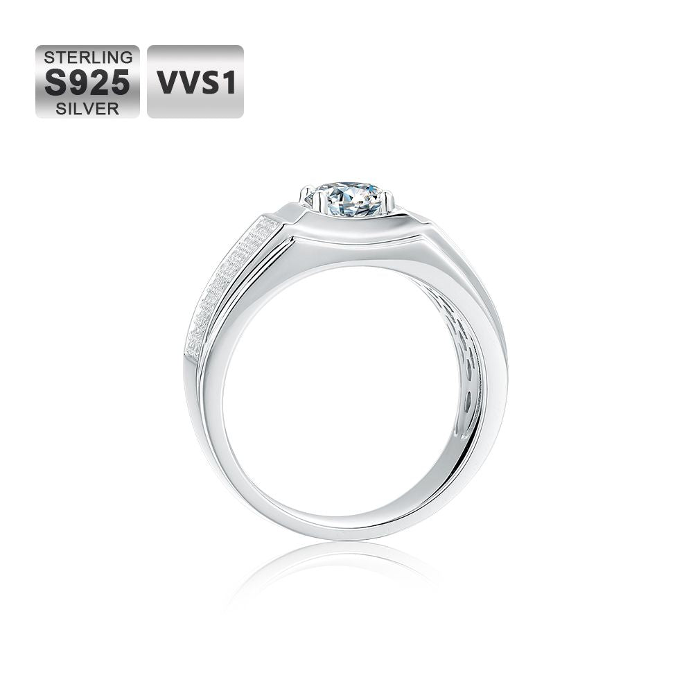 Men's 1ct VVS1 Moissanite Ring