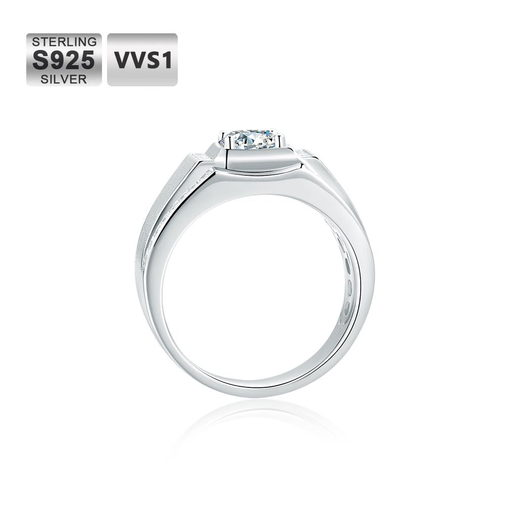 Men's 1ct VVS1 Moissanite Ring