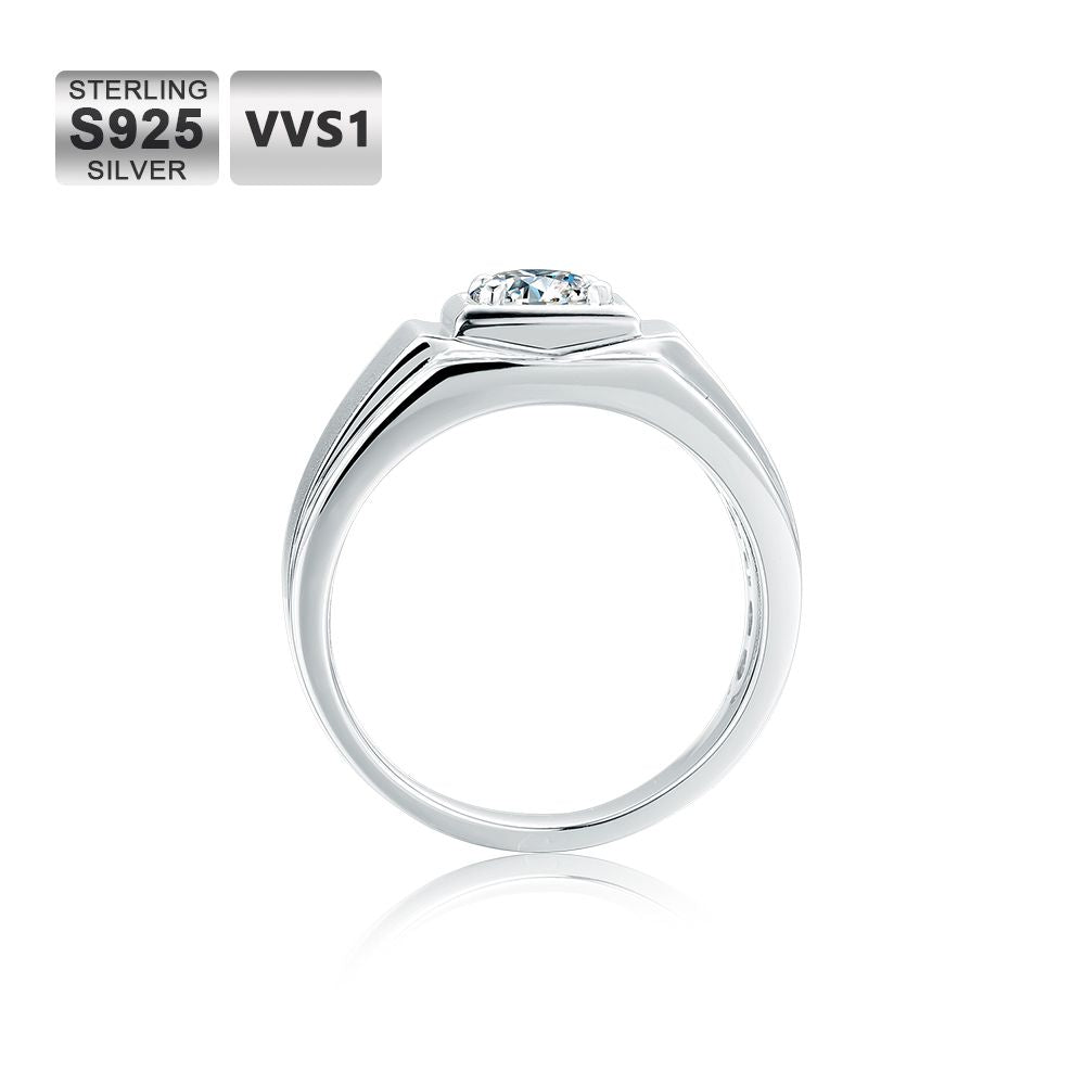 Men's 1ct VVS1 Moissanite Ring