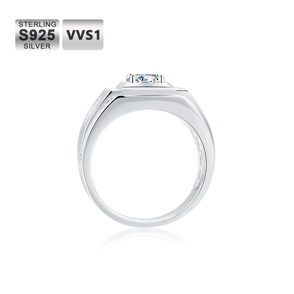 Men's 1ct VVS1 Moissanite Ring