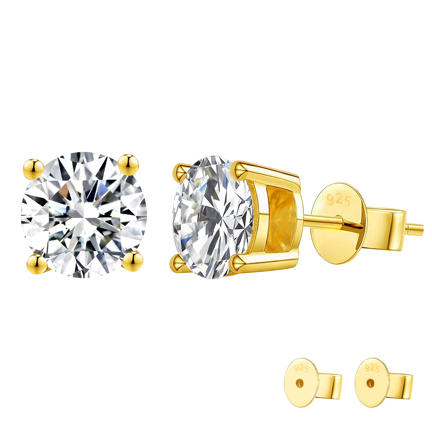 Excellent VVS1 Moissanite Stud Earrings