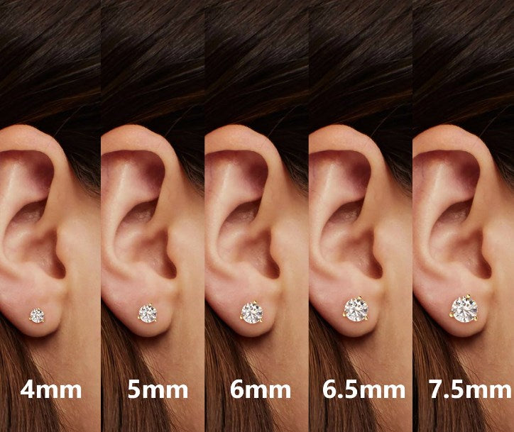 3-prong Lab-Grown Diamond Stud Earrings