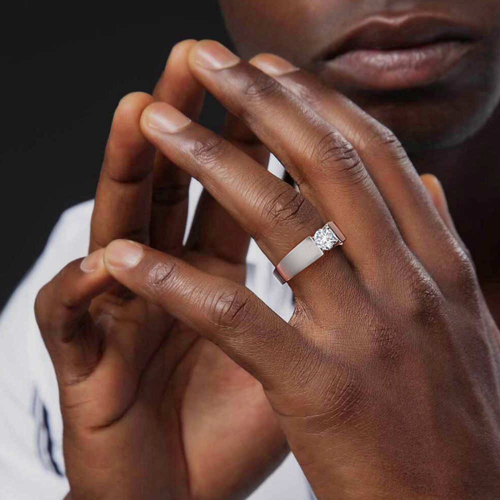 Men's 1ct VVS1 Moissanite Ring