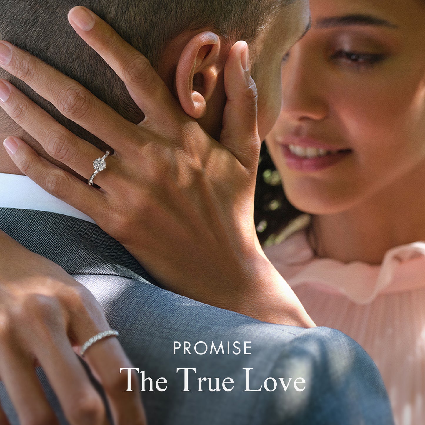 Six-Prong Twisted Band Solitaire Lab-Grown Engagement Ring