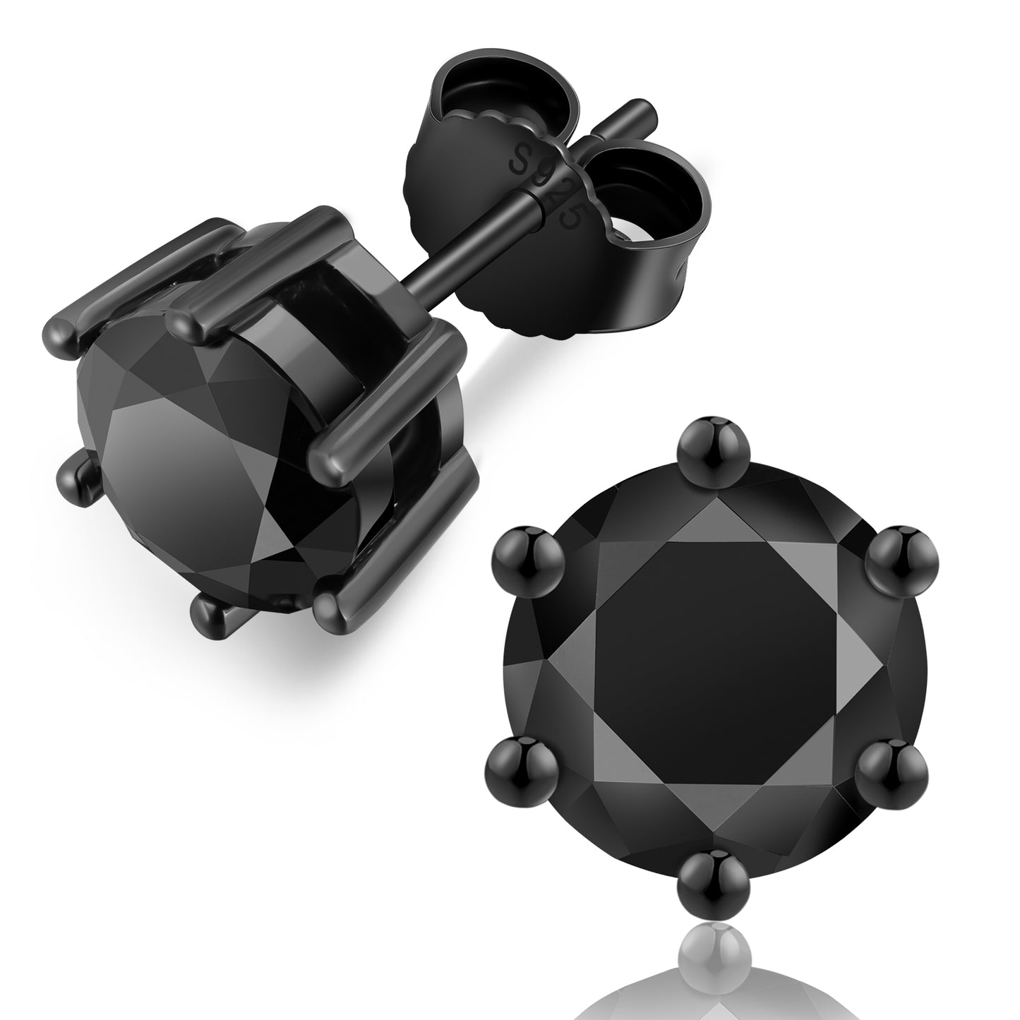 Six-Prong Excellent VVS1 Moissanite Stud Earrings