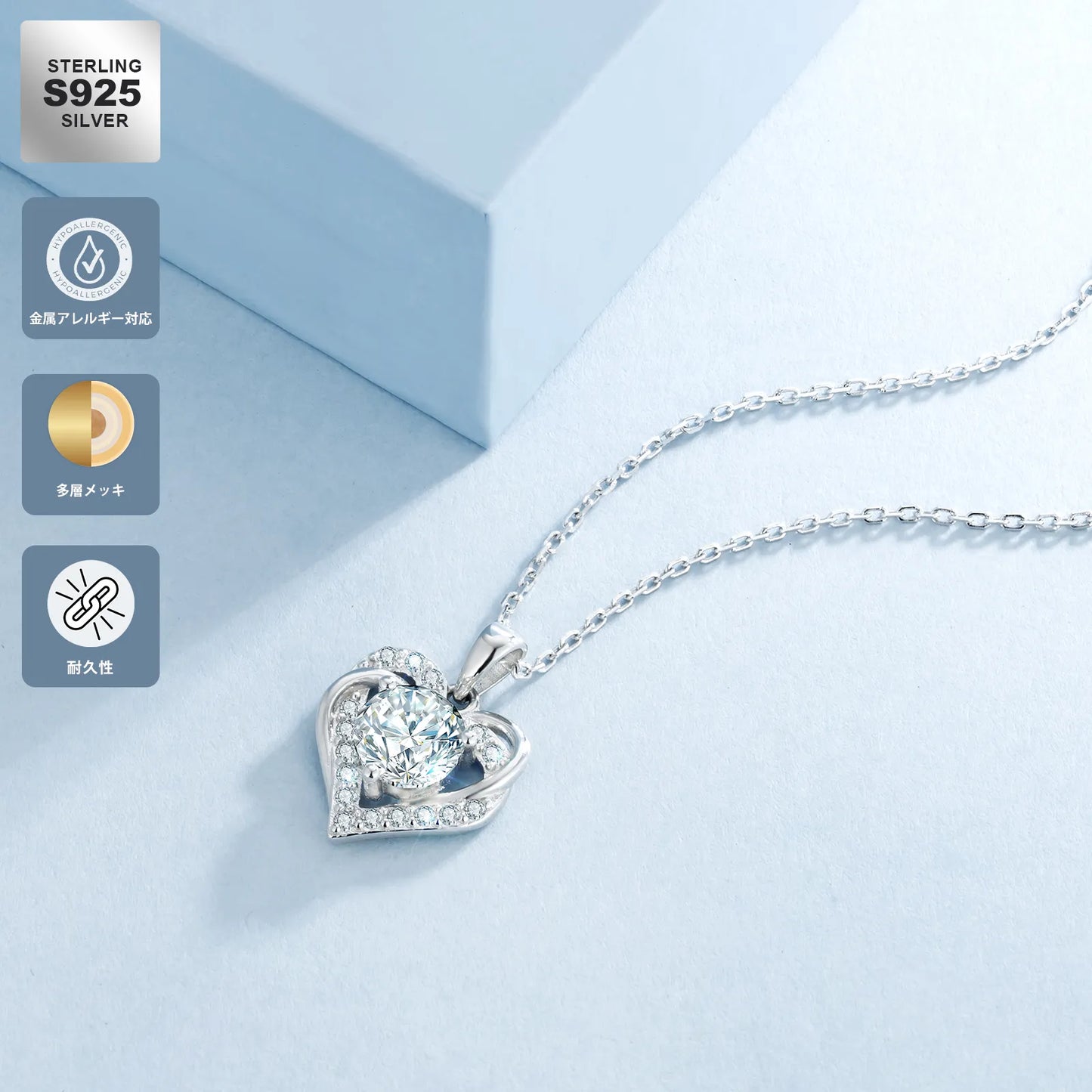 Excellent VVS1 Moissanite Pendant Necklace-BeneiceDo