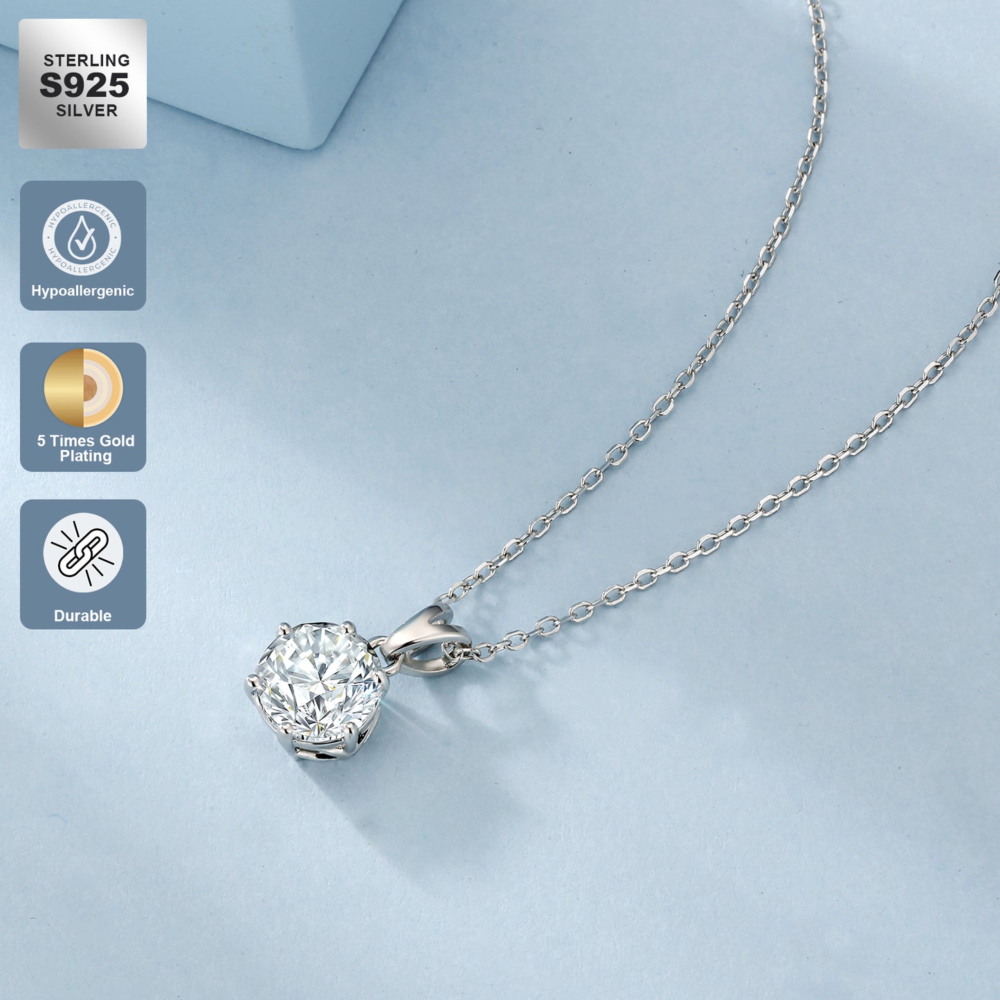 Excellent VVS1 Moissanite Pendant Necklace