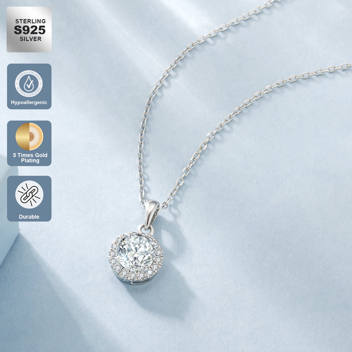 Excellent VVS1 Moissanite Pendant Necklace