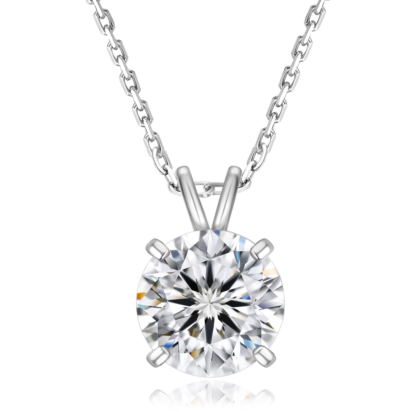 Perfect Four-Prong Lab Diamond Pendant neckless