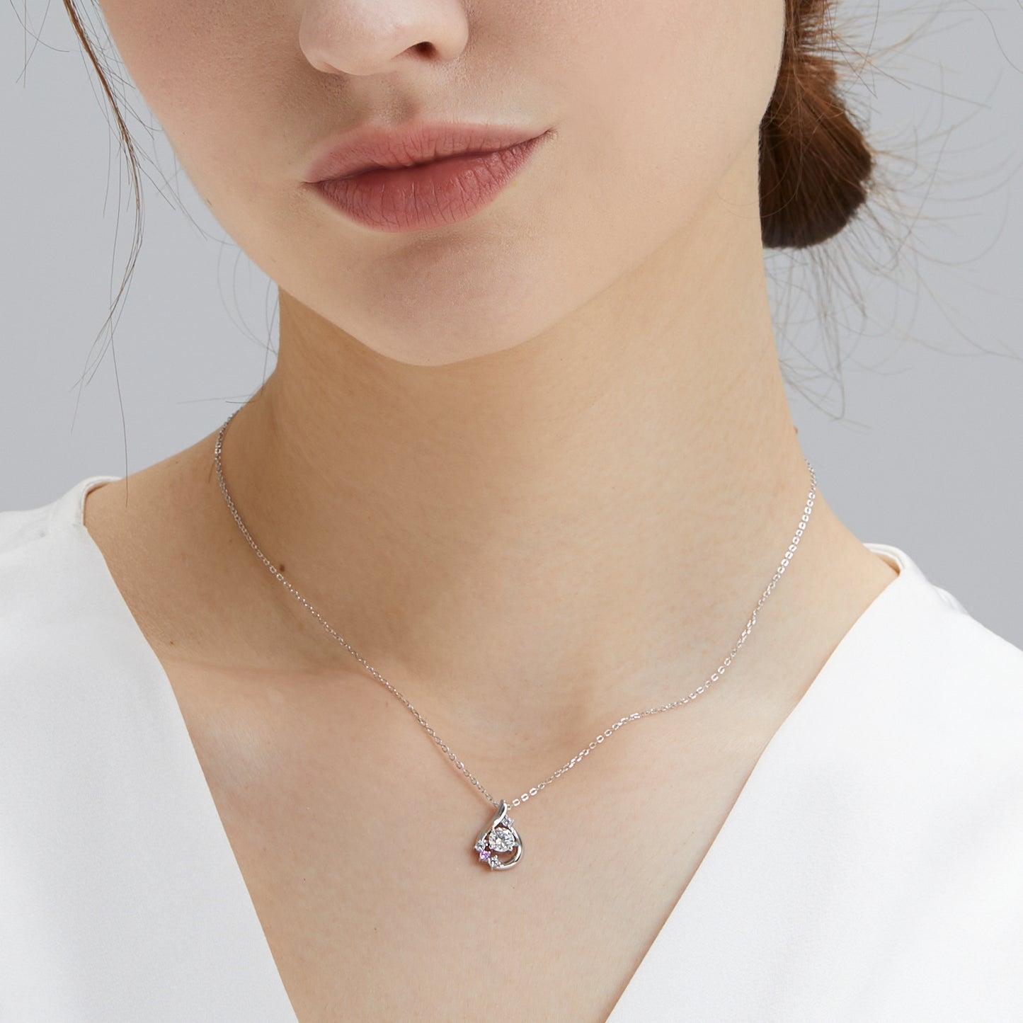 Water Drop VVS1 Moissanite Pendant Necklace