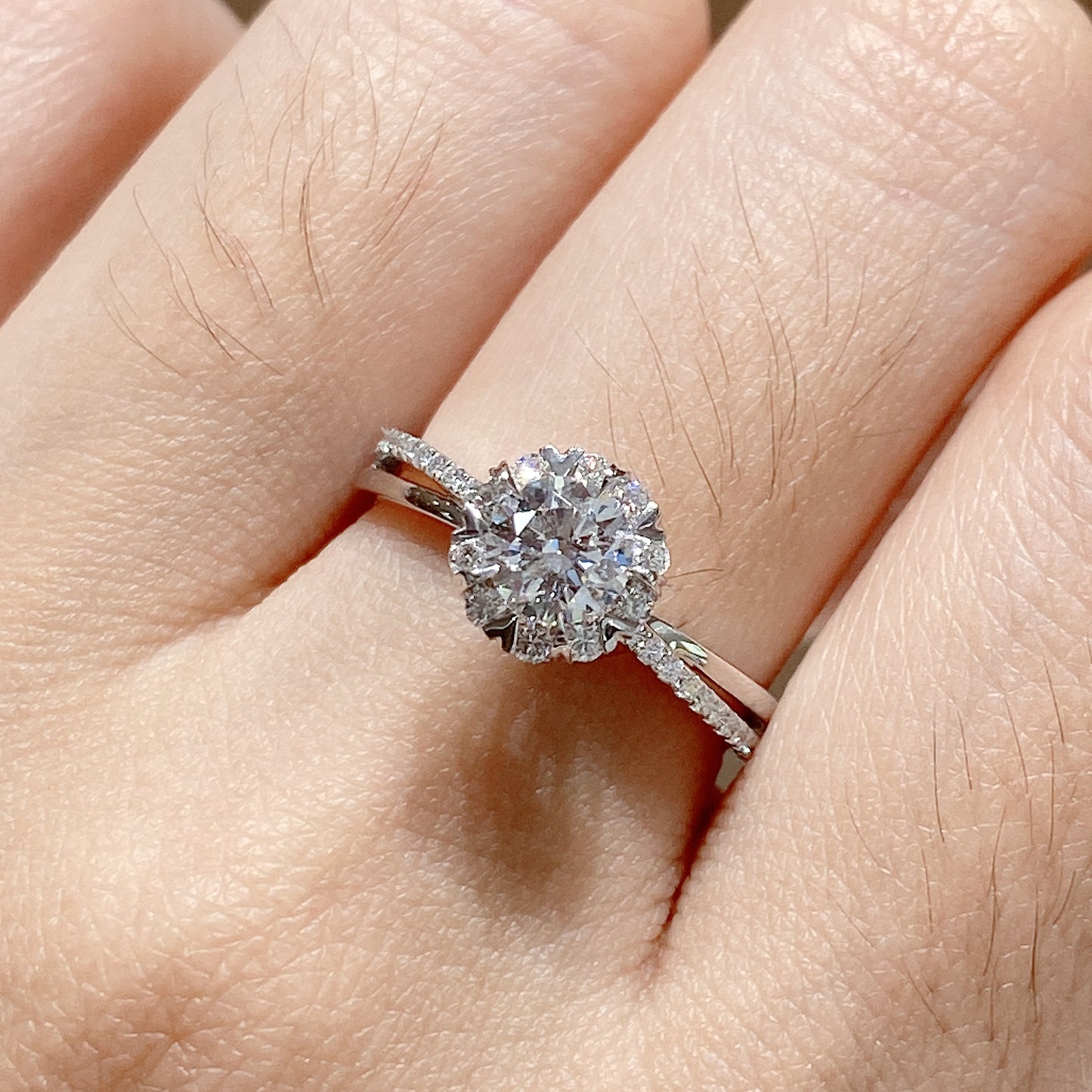 Lab Grown Diamond Designer Engagement Ring