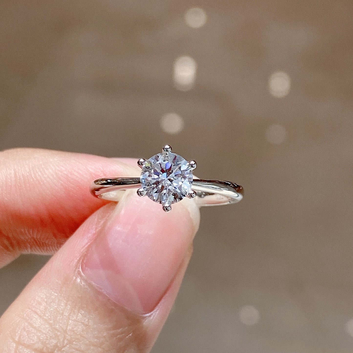 Lab Grown Diamond Solitaire Engagement Ring-BeneiceDo