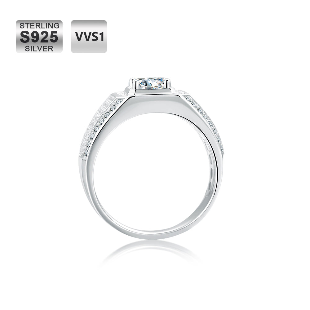 Men's 1ct VVS1 Moissanite Ring