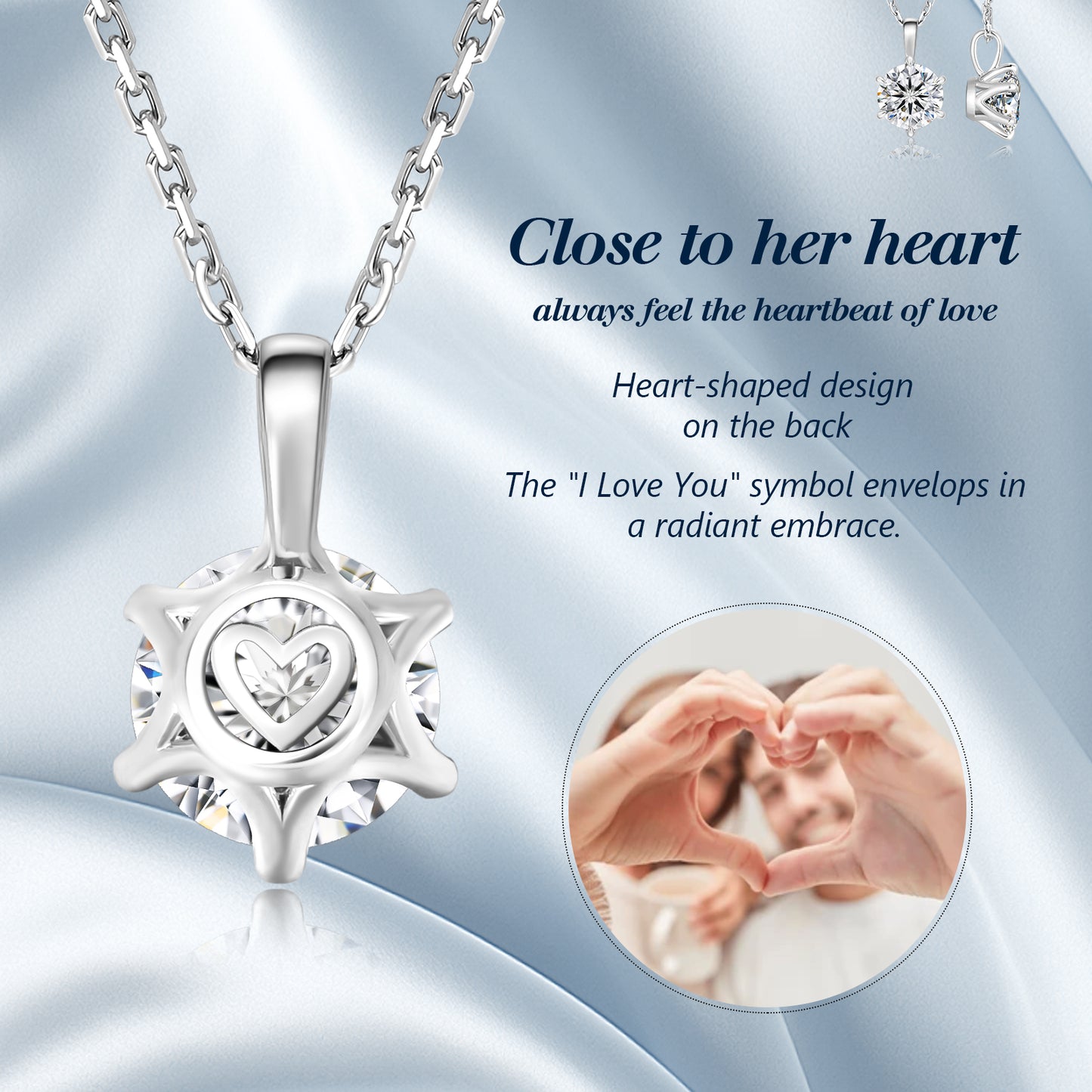 Excellent VVS1 Moissanite Pendant Necklace
