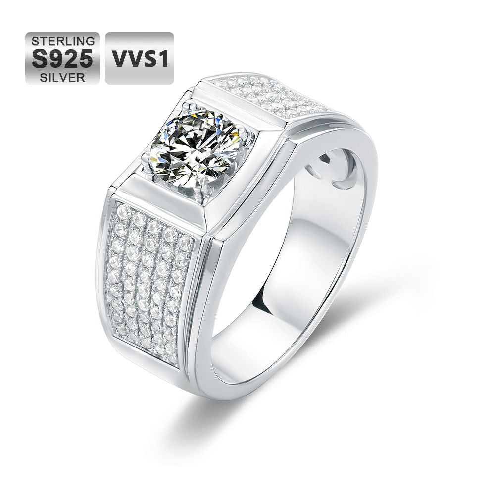 Men's 1ct VVS1 Moissanite Ring