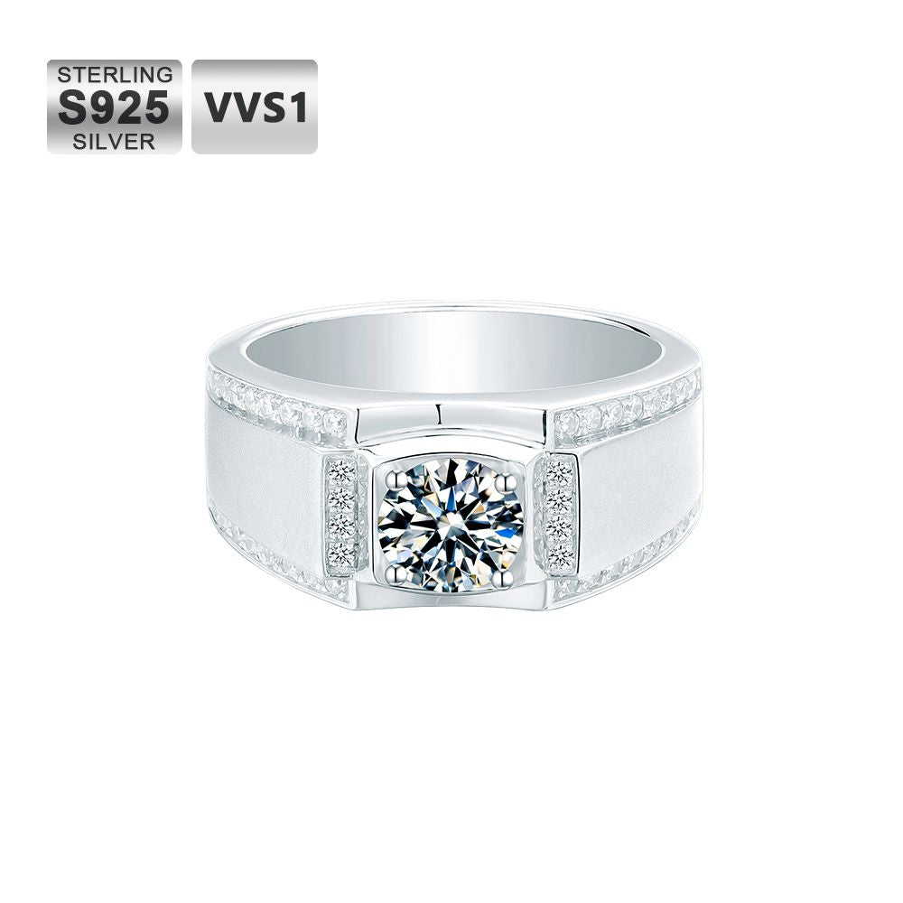 Men's 1ct VVS1 Moissanite Ring