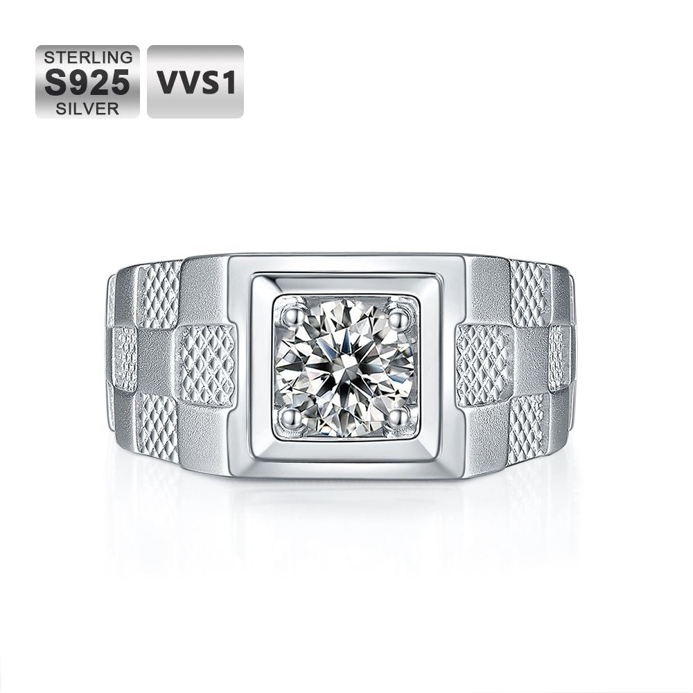 Men's 1ct VVS1 Moissanite Ring