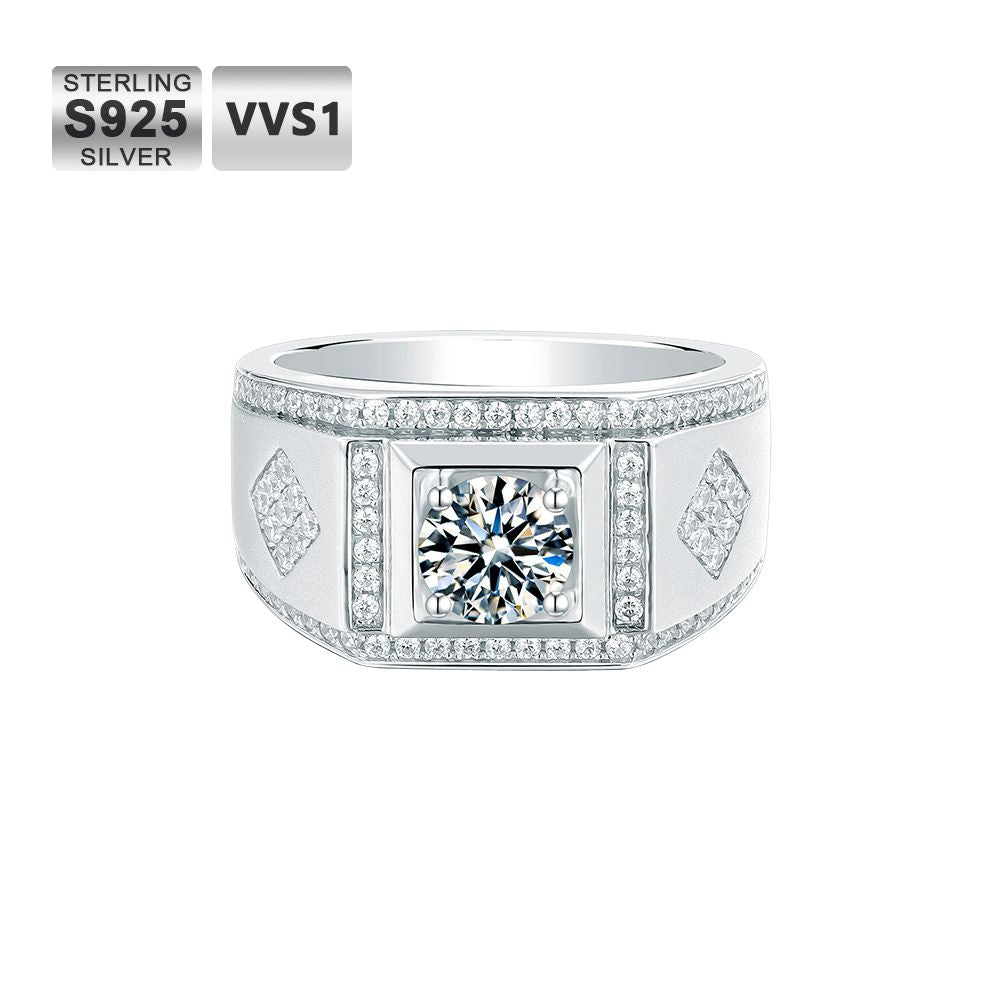 Men's 1ct VVS1 Moissanite Ring