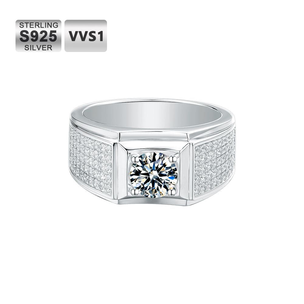 Men's 1ct VVS1 Moissanite Ring