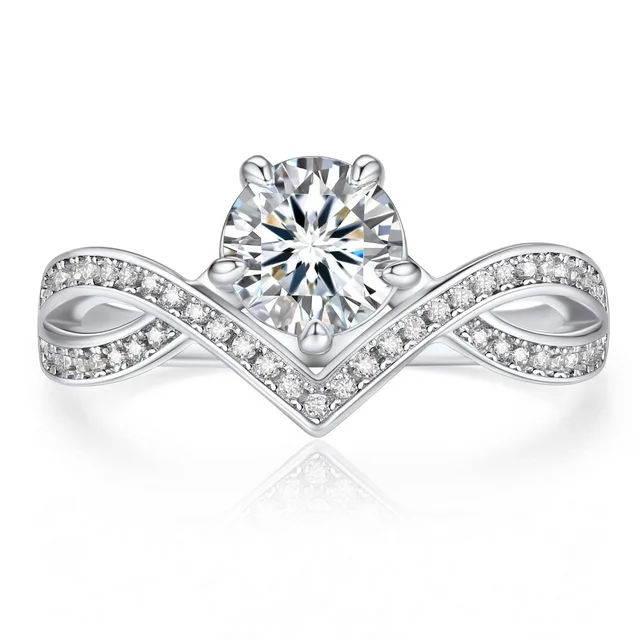 Lab Grown Diamond Unique Engagement Ring-BeneiceDo
