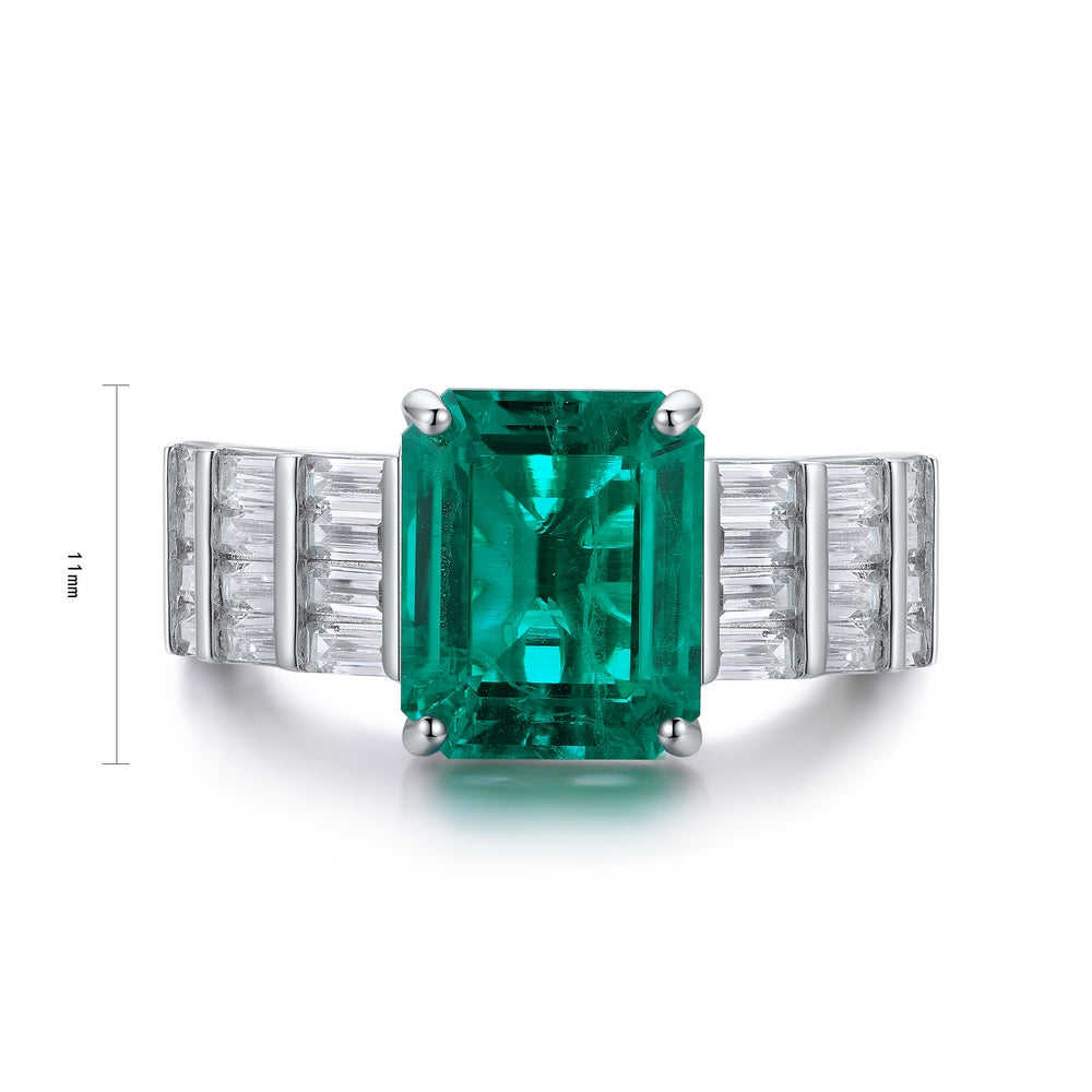4.26ct Lab-Grown Emerald Ring S925 JSEGR1033Y