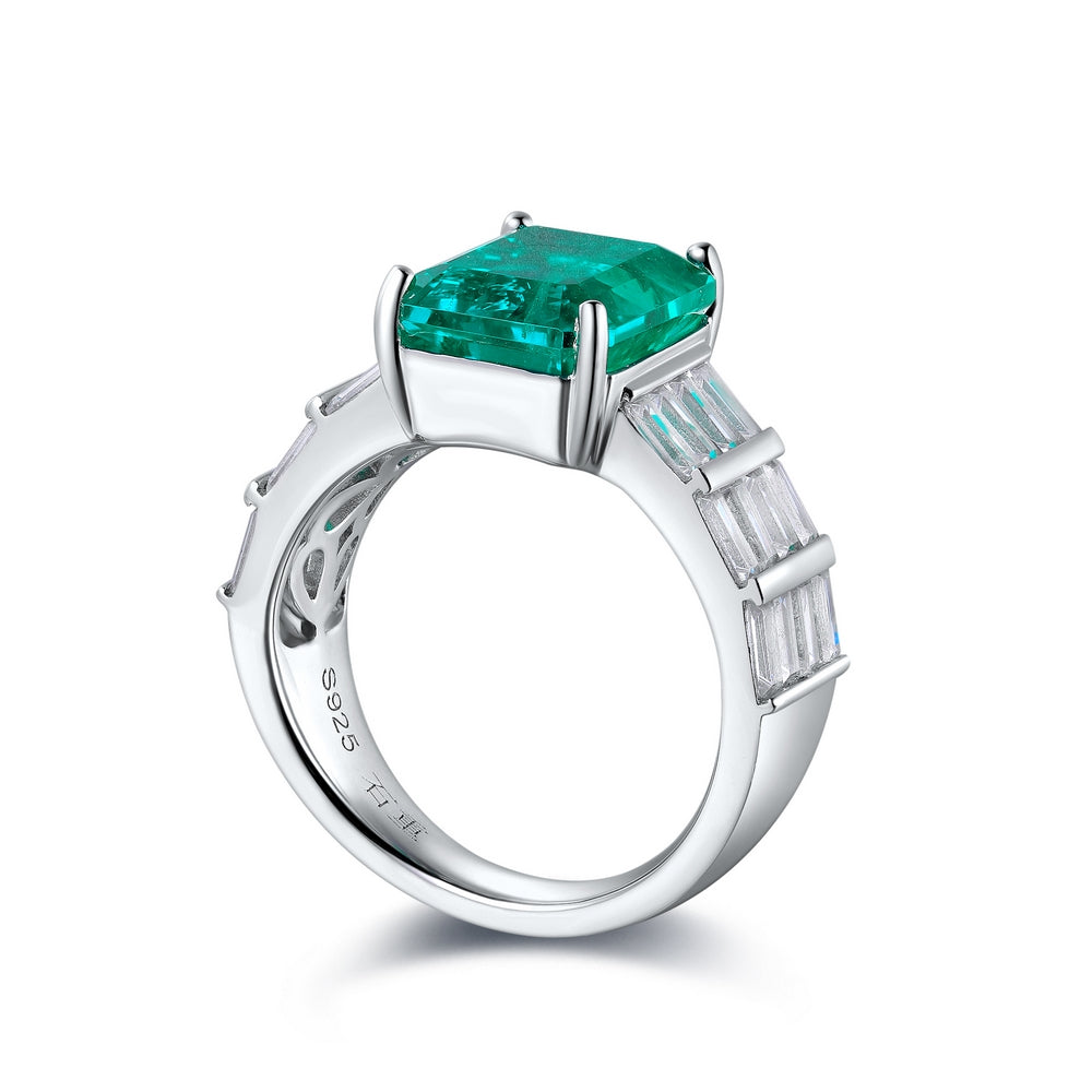 4.26ct Lab-Grown Emerald Ring S925 JSEGR1033Y