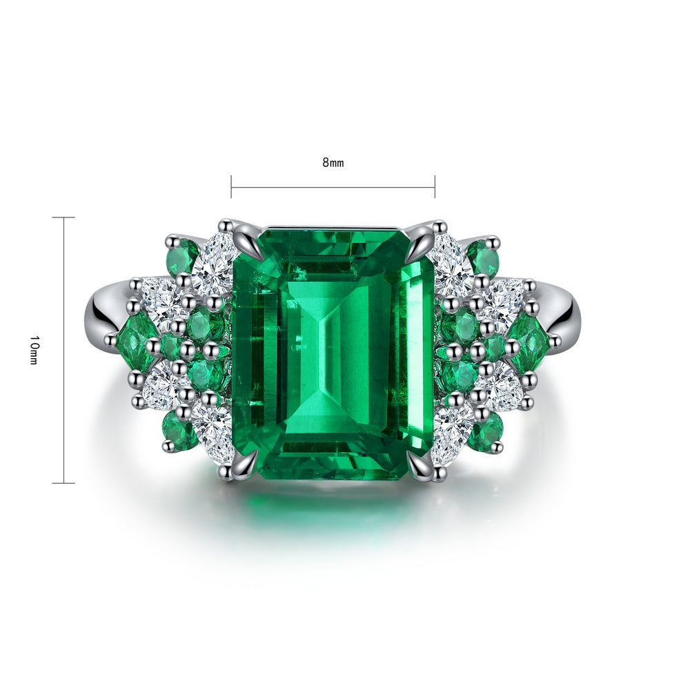 3.05ct Lab Grown Emerald Ring S925 JSEGR403Y