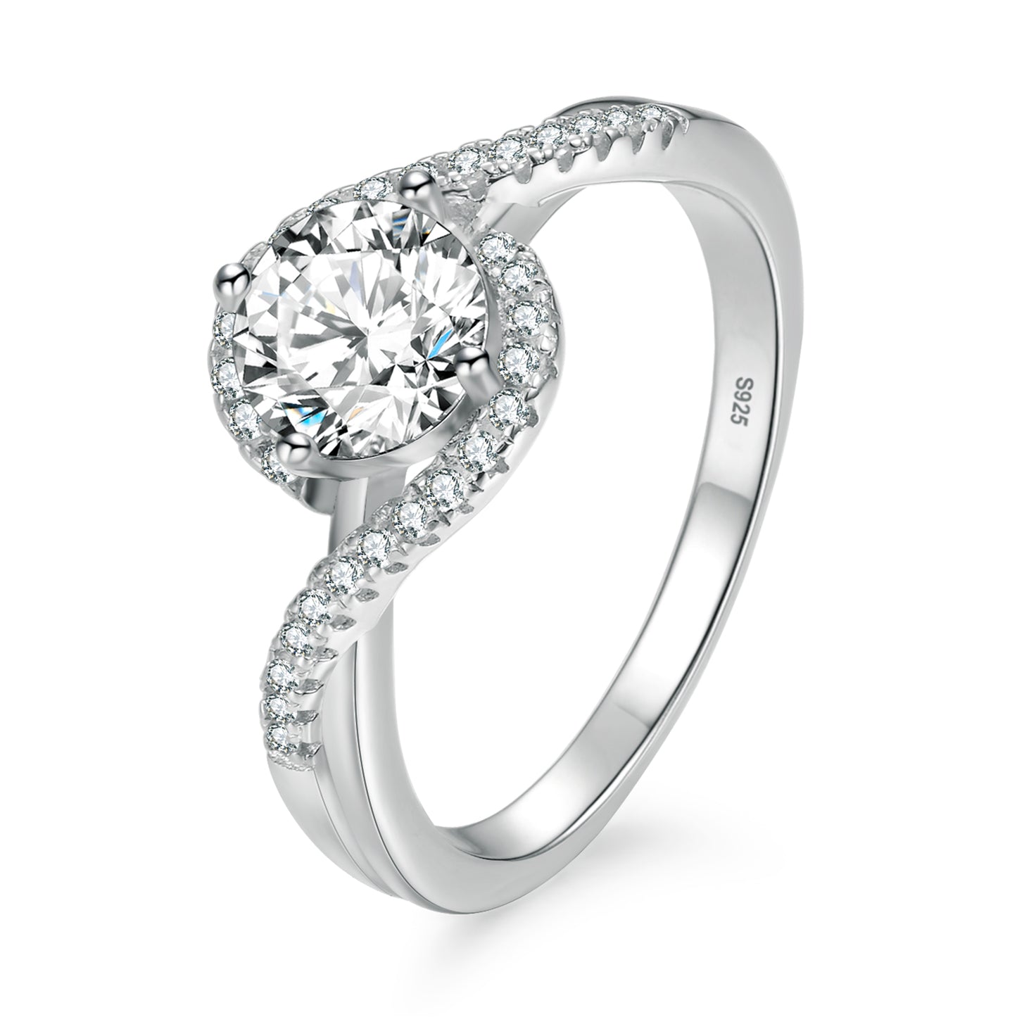 Angel's Eye Moissanite Engagement Ring