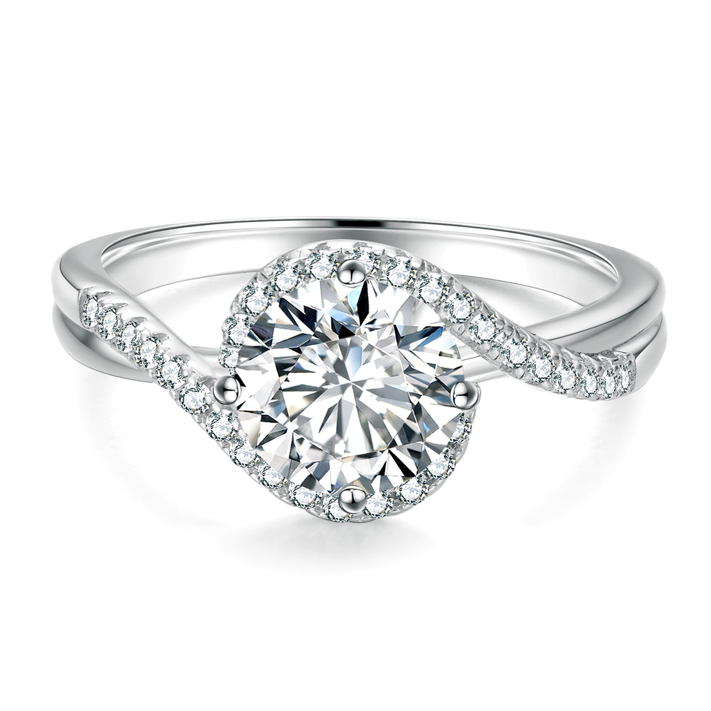 Angel's Eye Moissanite Engagement Ring