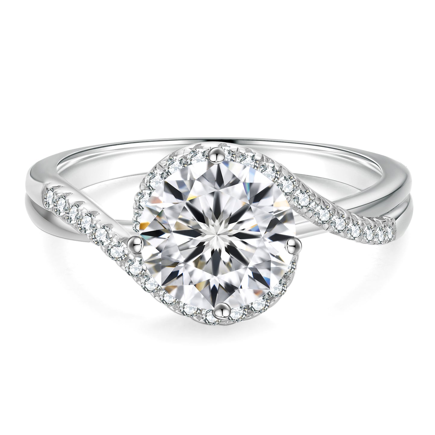 Angel's Eye Moissanite Engagement Ring