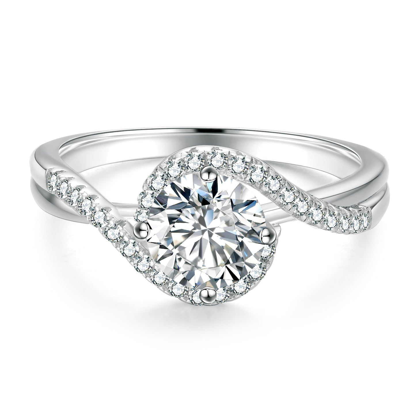 Angel's Eye Moissanite Engagement Ring