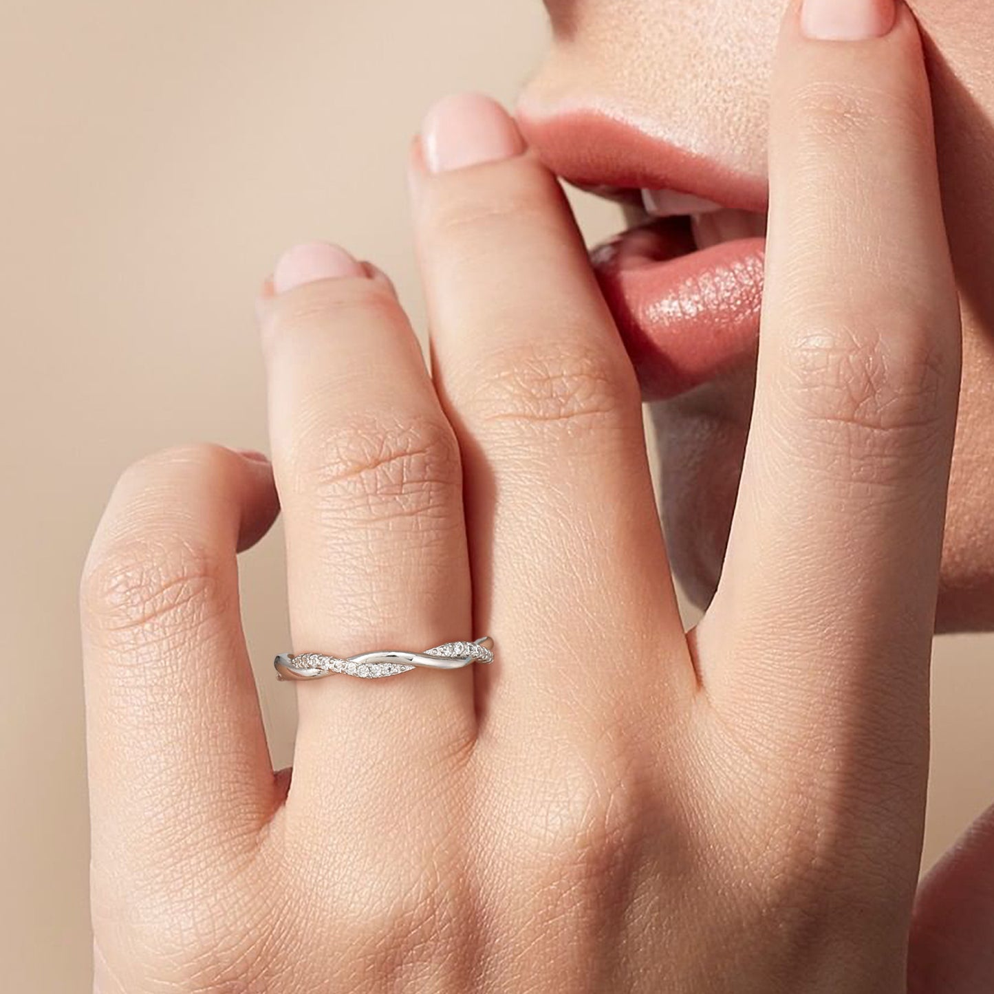 Moissanite Wedding Ring for Women