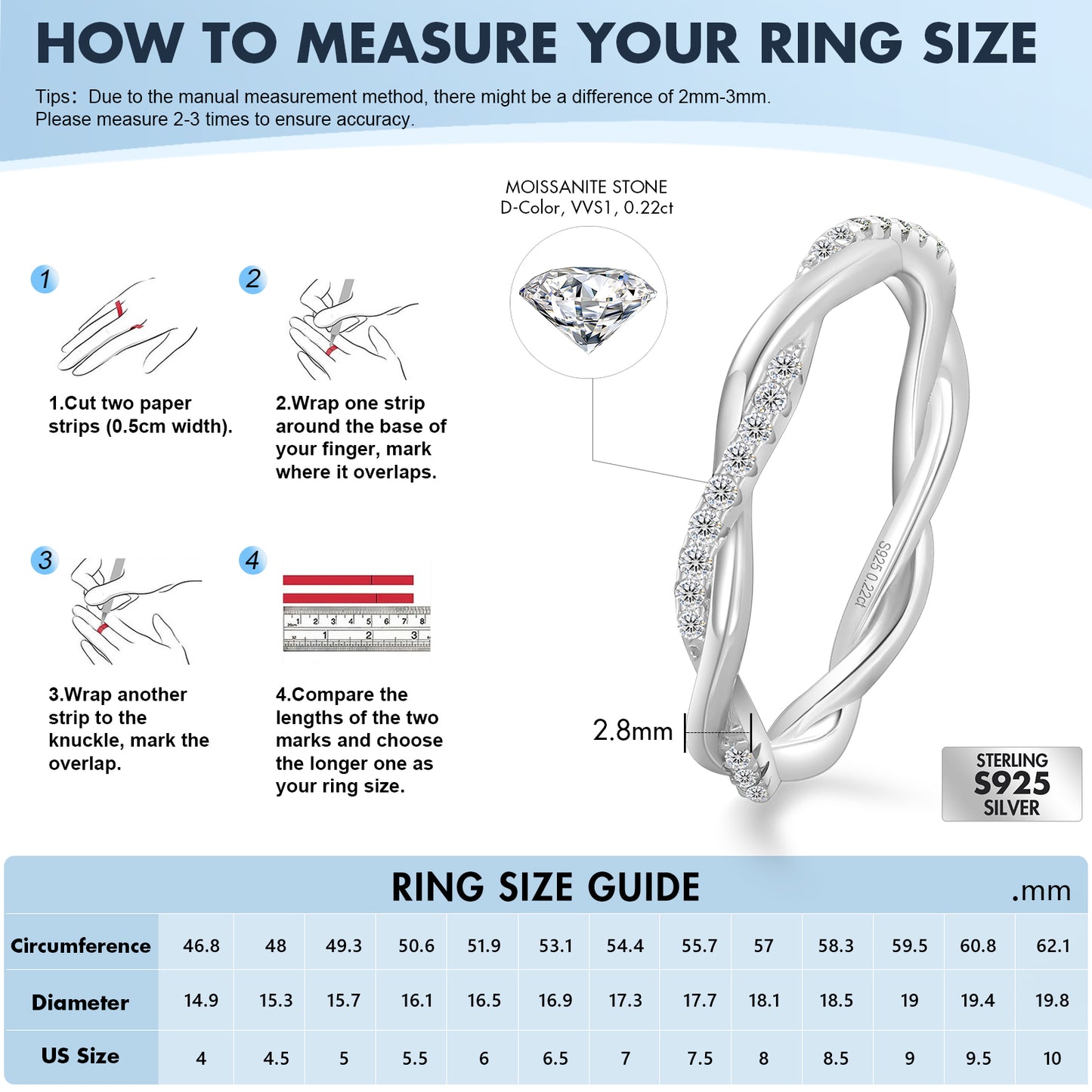 Moissanite Wedding Ring for Women
