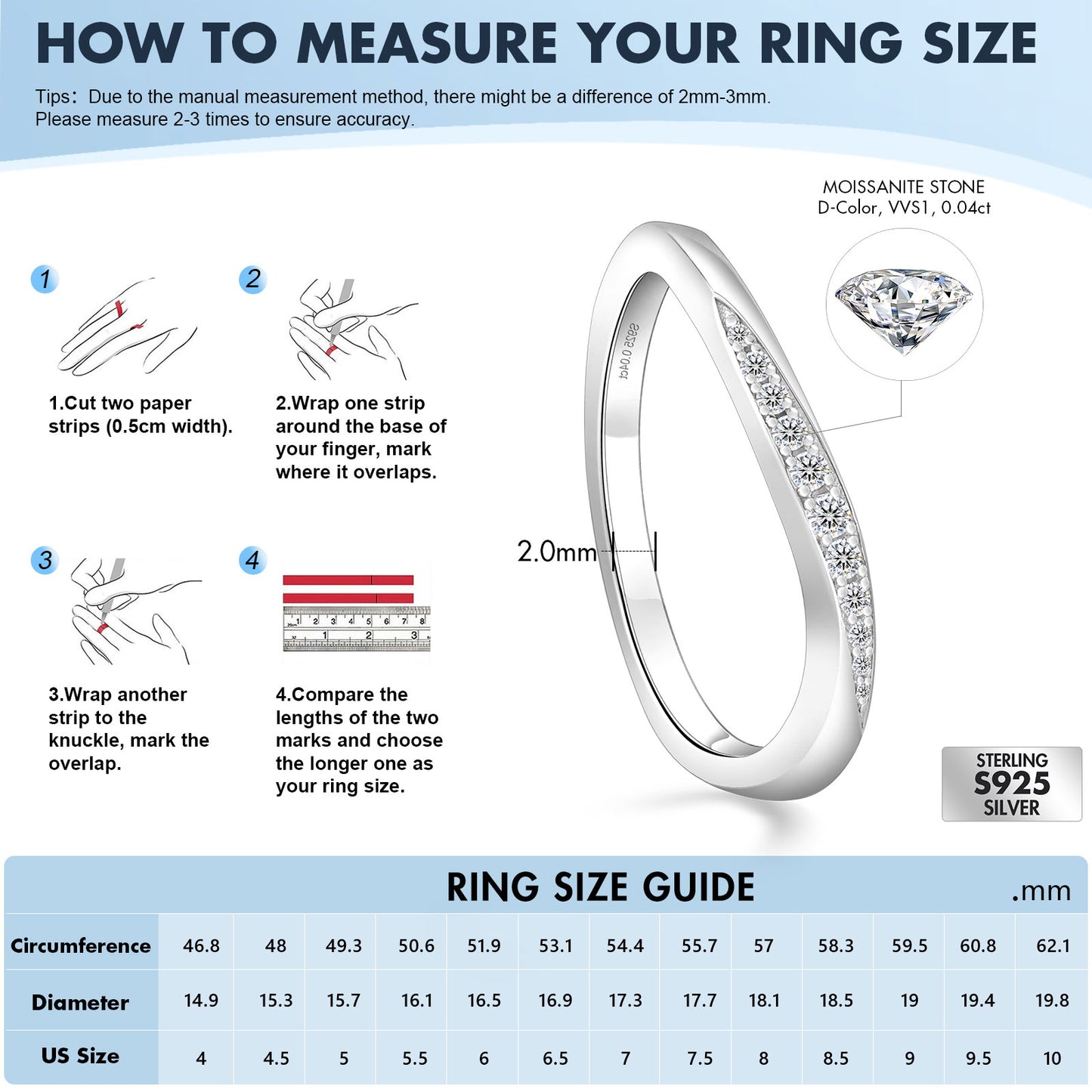 Moissanite Wedding Ring for Women