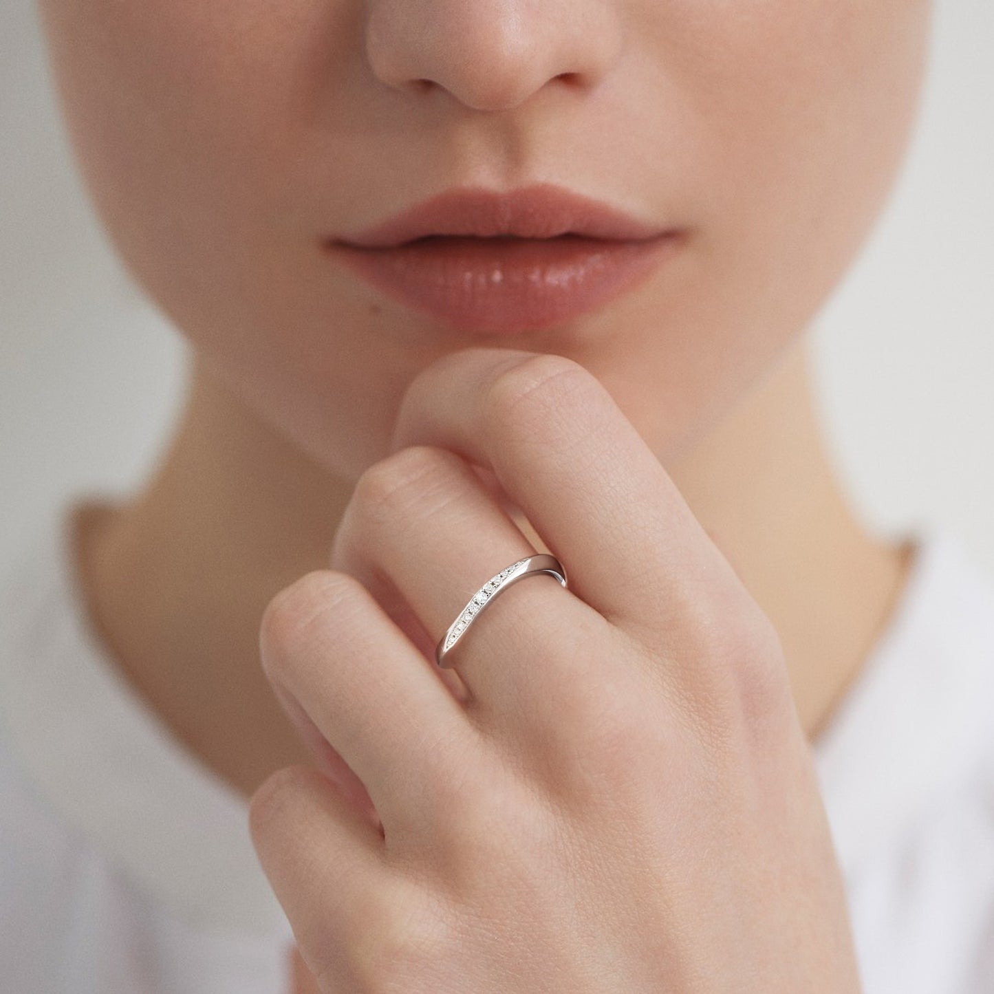 Moissanite Wedding Ring for Women