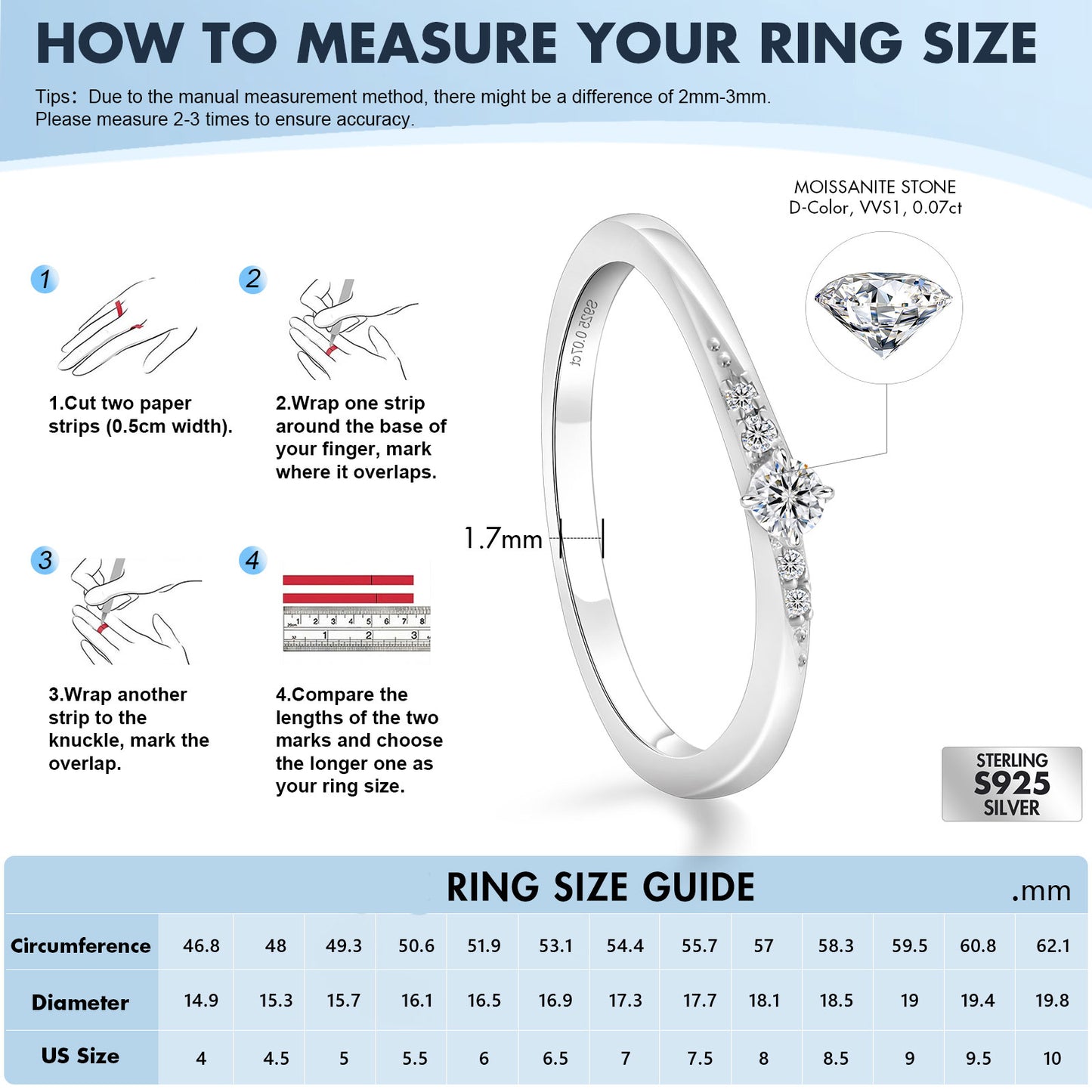 Moissanite Wedding Ring for Women