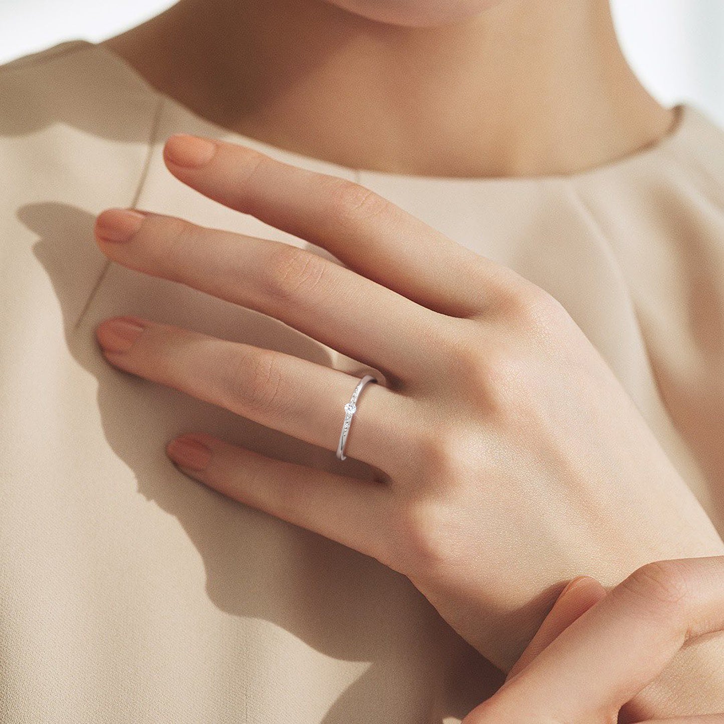 Moissanite Wedding Ring for Women