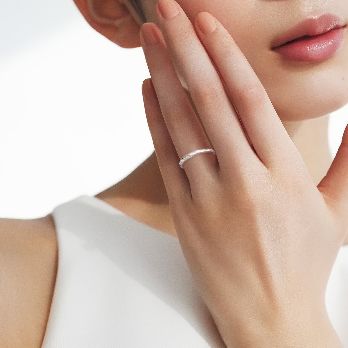 Moissanite Wedding Ring for Women