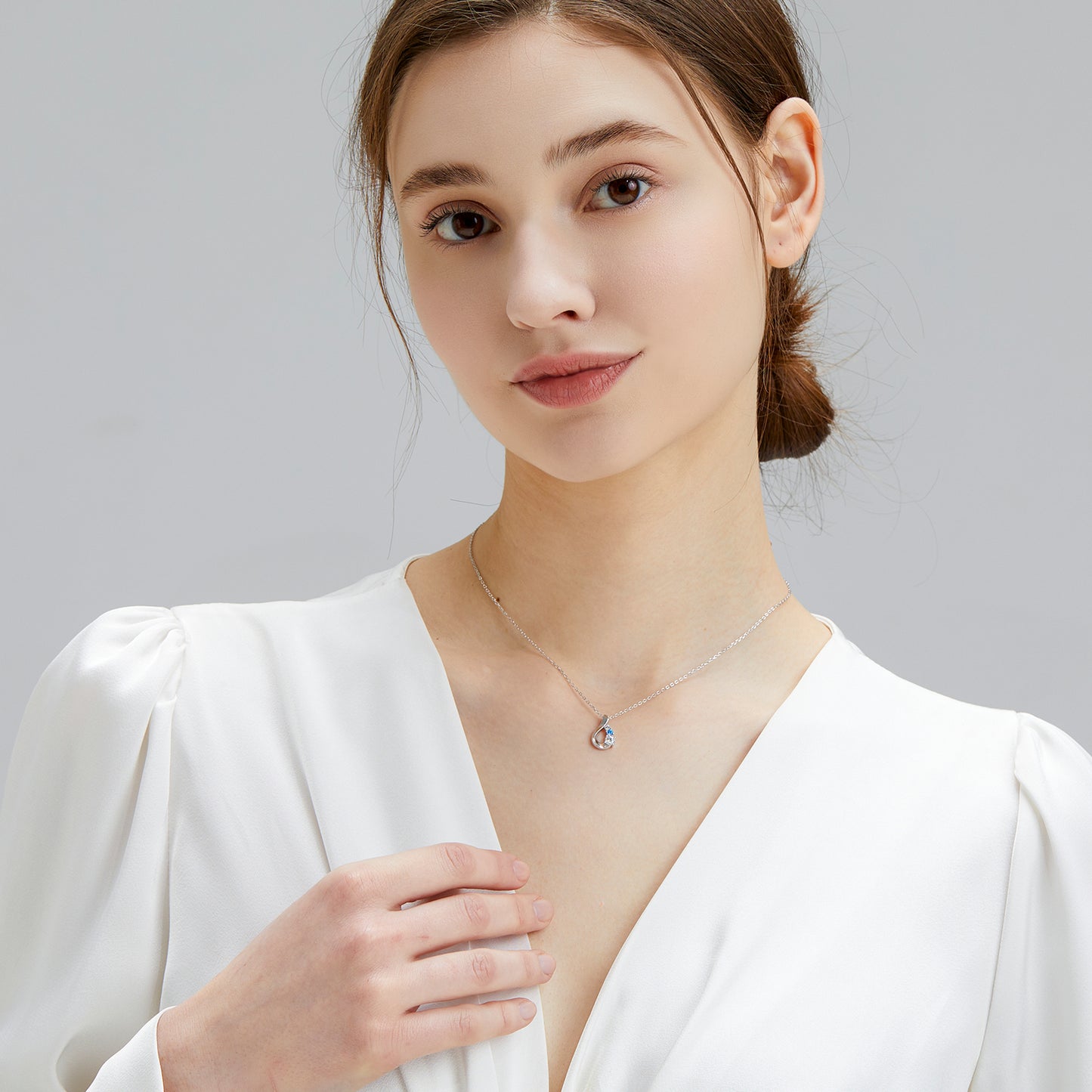 Water Drop VVS1 Moissanite Pendant Necklace