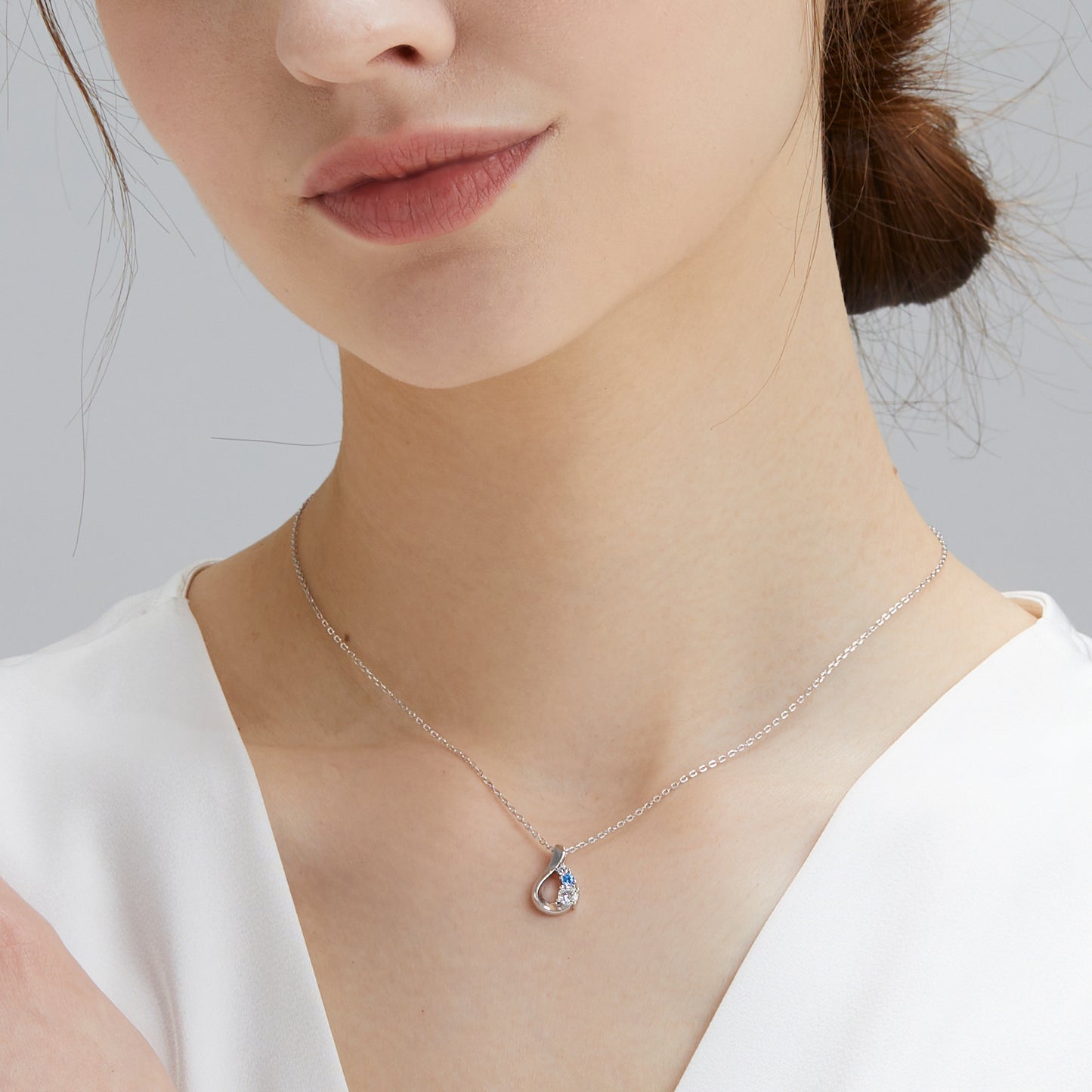 Water Drop VVS1 Moissanite Pendant Necklace