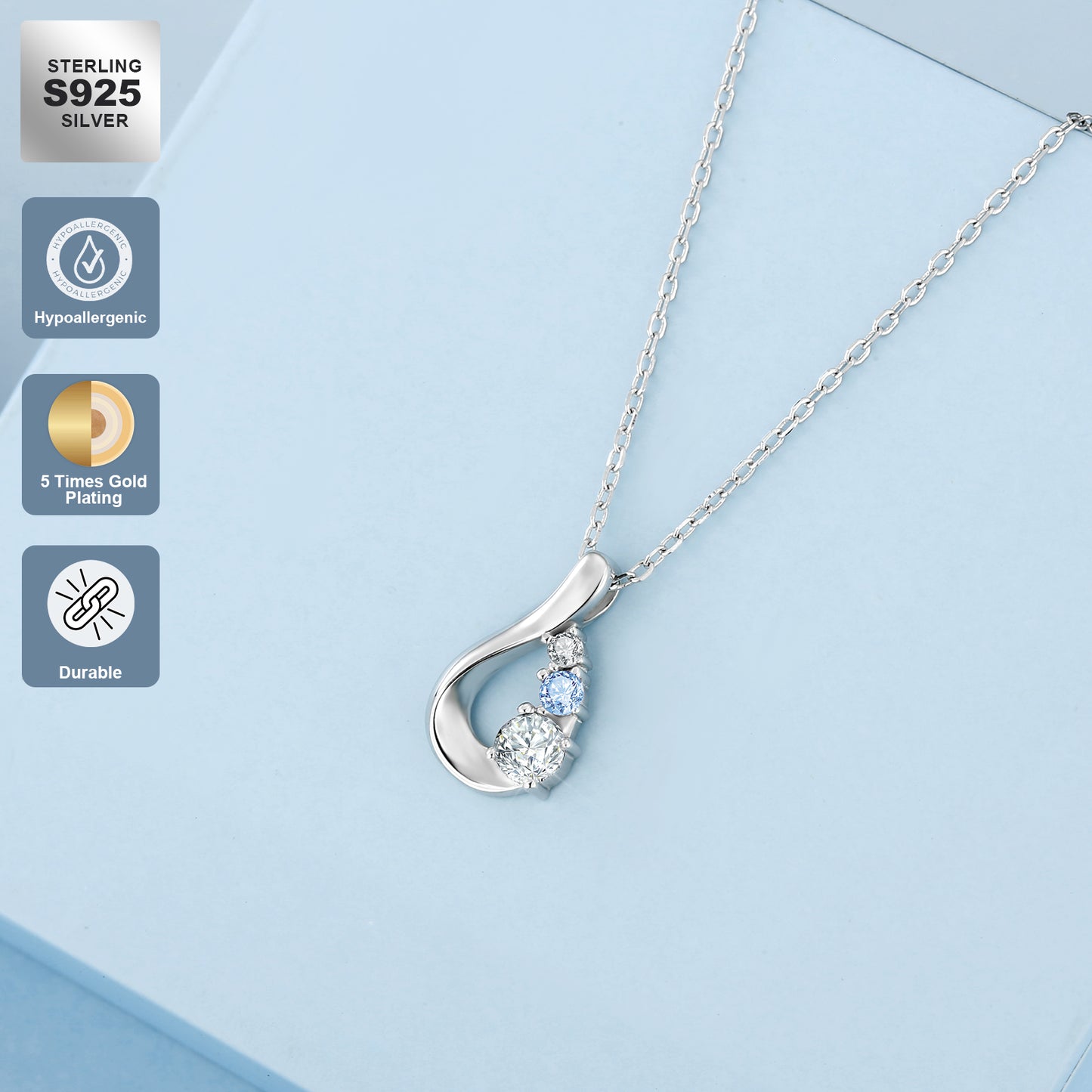 Water Drop VVS1 Moissanite Pendant Necklace