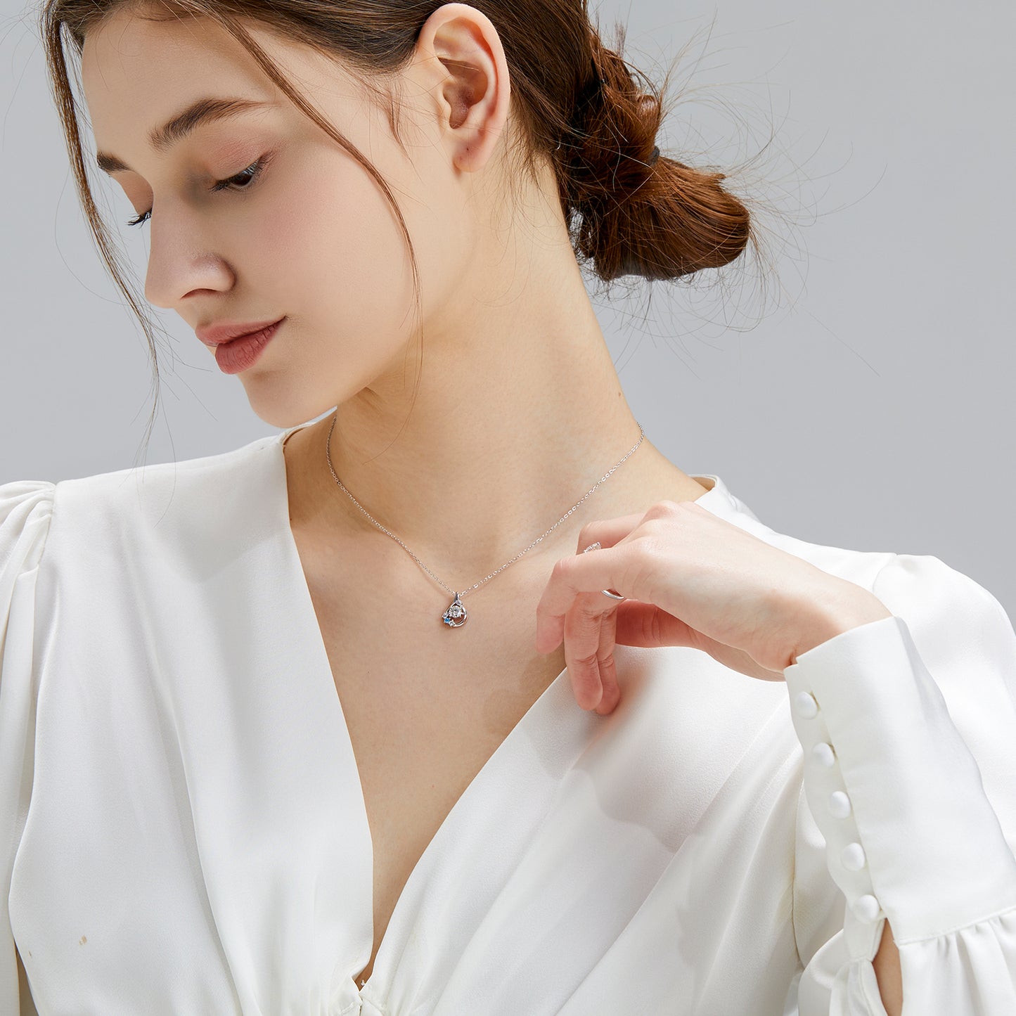 Water Drop VVS1 Moissanite Pendant Necklace