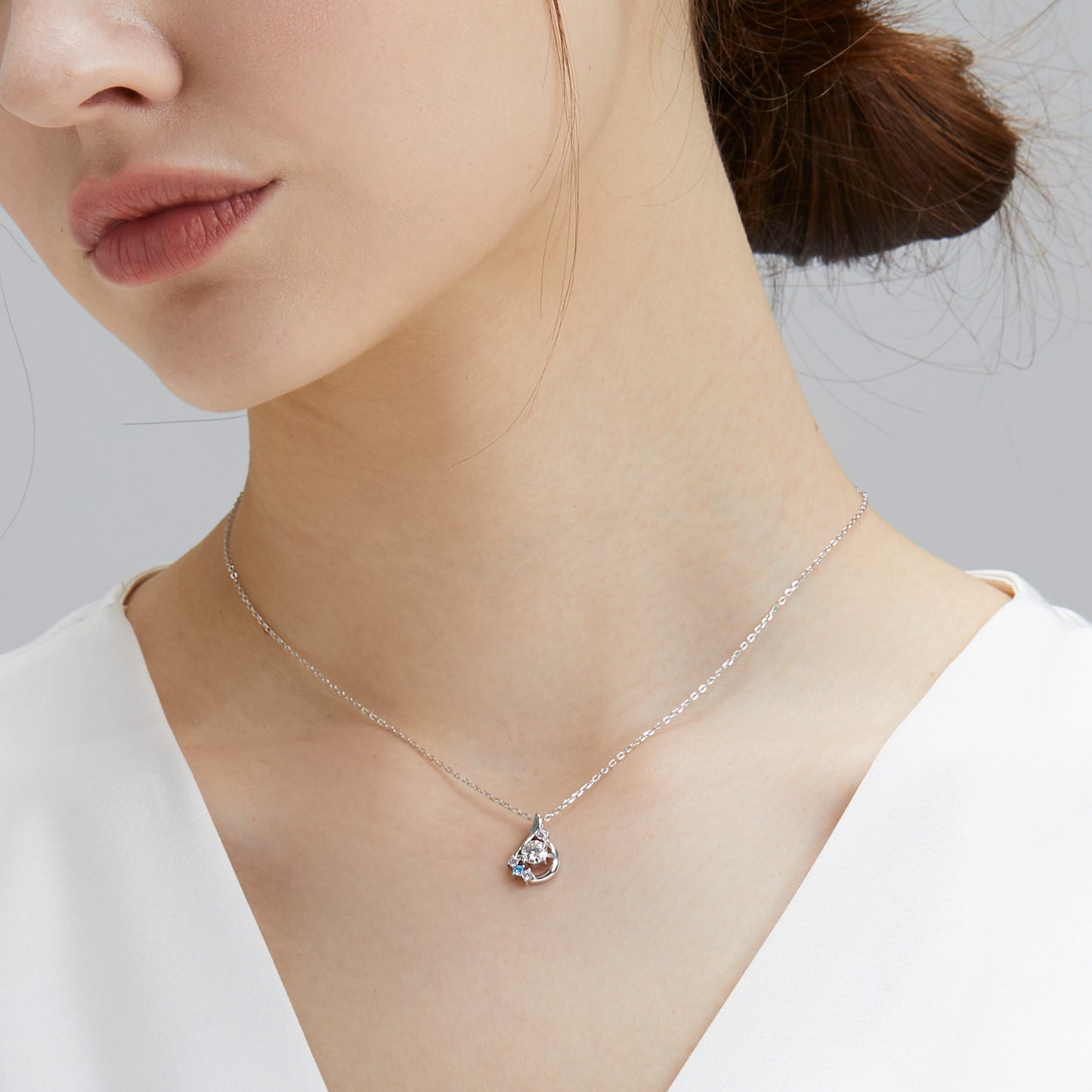 Water Drop VVS1 Moissanite Pendant Necklace