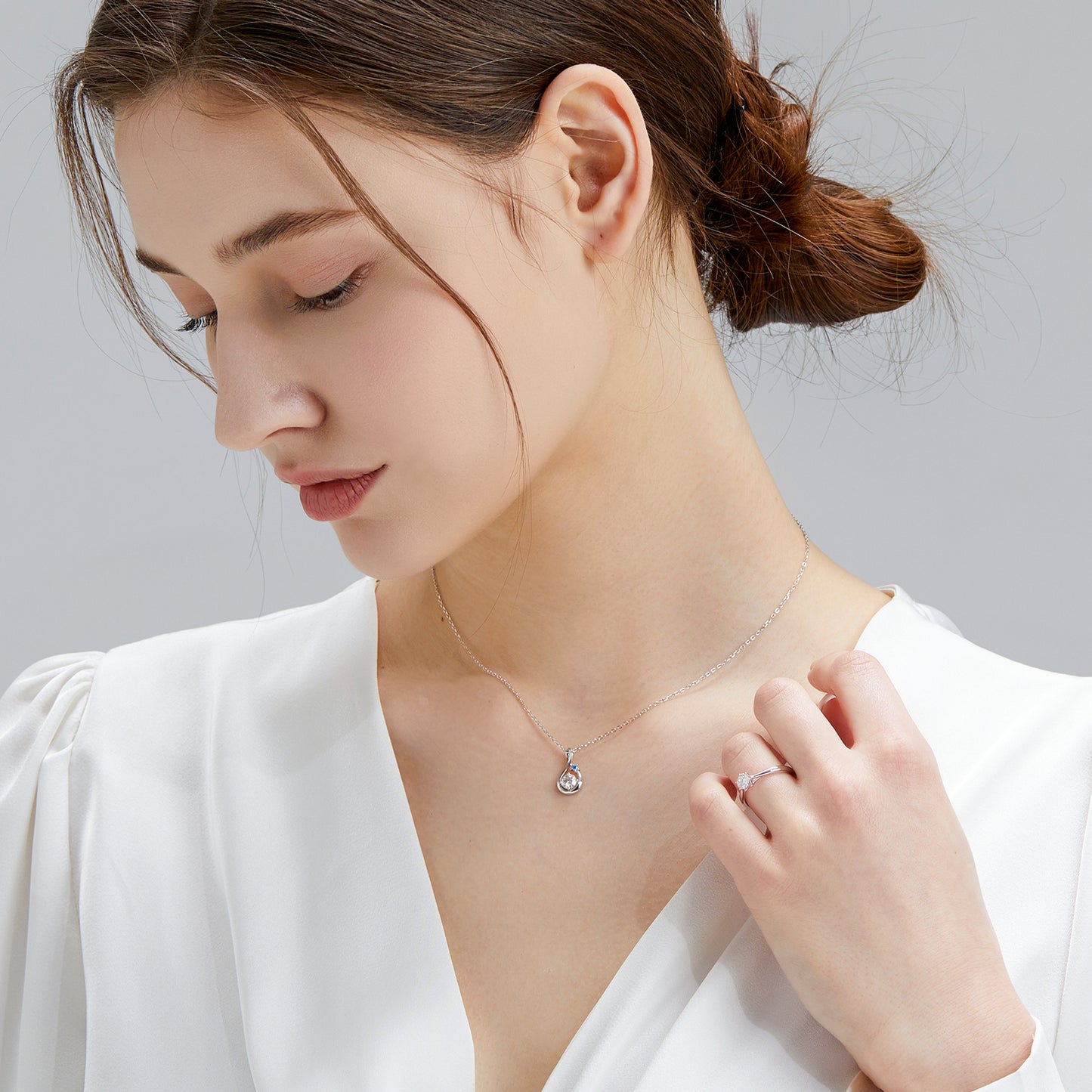 Water Drop VVS1 Moissanite Pendant Necklace