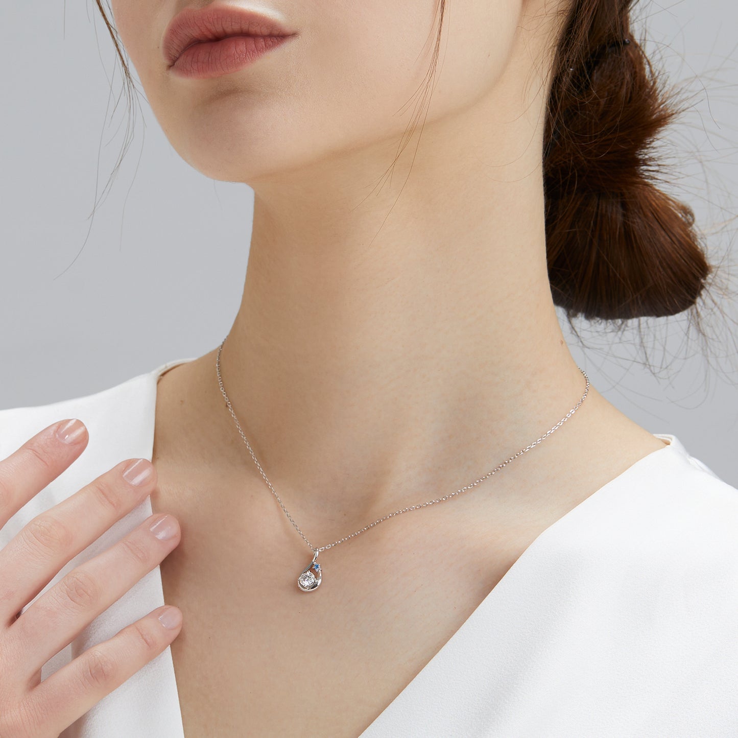 Water Drop VVS1 Moissanite Pendant Necklace