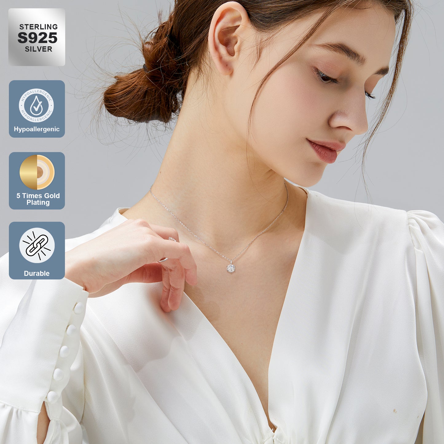 Excellent VVS1 Moissanite Pendant Necklace