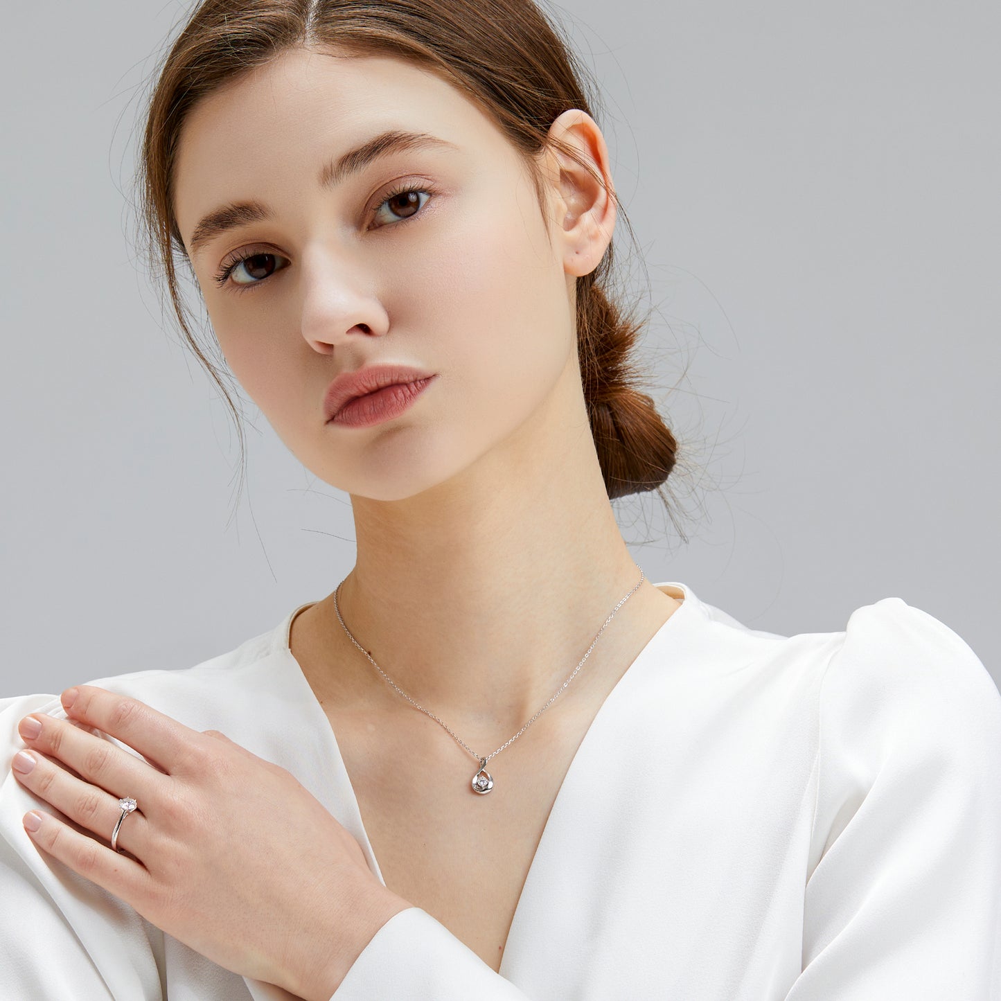 Water Drop VVS1 Moissanite Pendant Necklace