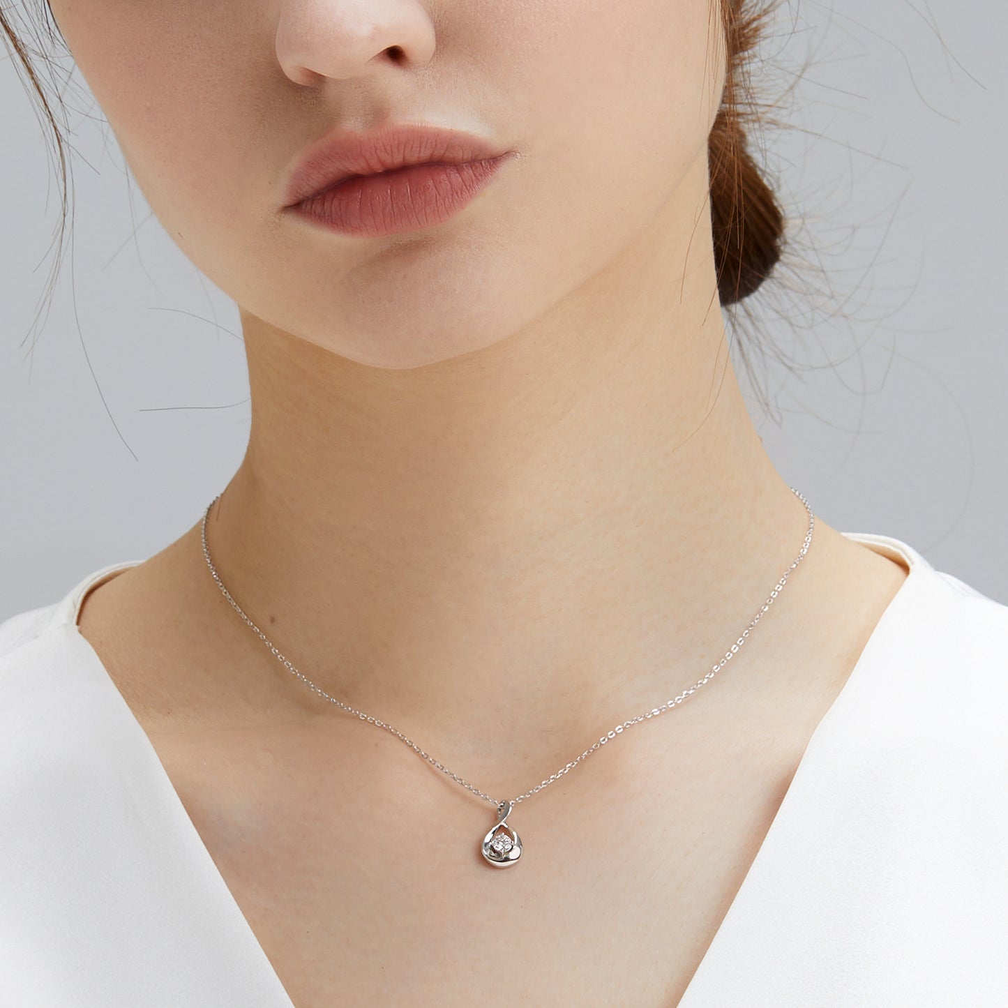Water Drop VVS1 Moissanite Pendant Necklace